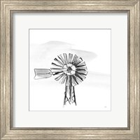 Framed 'Windmill VI BW' border=