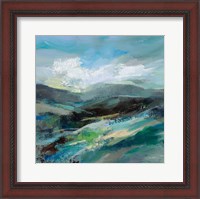 Framed 'Turquoise Slopes II' border=