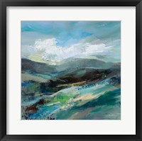 Turquoise Slopes II Framed Print