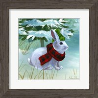 Framed Winterscape III-Rabbit