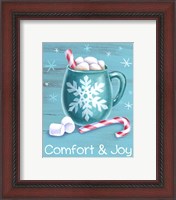 Framed 'Peppermint Cocoa III-Comfort & Joy' border=