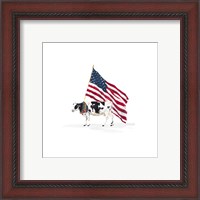 Framed 'All American Farmhouse on White I' border=