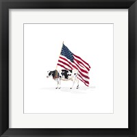 All American Farmhouse on White I Framed Print