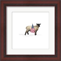 Framed 'All American Farmhouse on White VI' border=