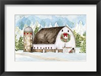 Christmas Barn Landscape II Framed Print