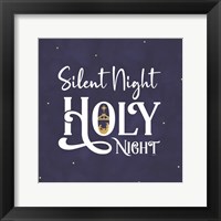 O Holy Night I on Blue Framed Print