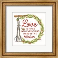 Framed 'Home Cooked Christmas I-Love' border=