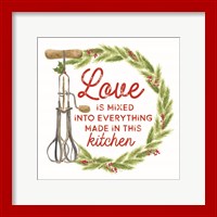 Framed 'Home Cooked Christmas I-Love' border=