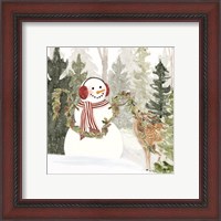 Framed 'Christmas in the Woods I' border=