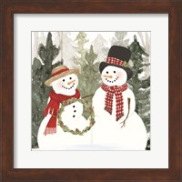 Framed 'Christmas in the Woods II' border=