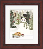 Framed 'Christmas in the Woods Portrait II' border=