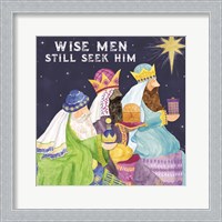 Framed Come Let Us Adore Him I-Wise Men