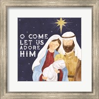 Framed 'Come Let Us Adore Him II-Adore Him' border=