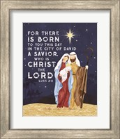 Framed 'Come Let Us Adore Him Portrait VI-Christ the Lord' border=