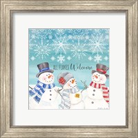 Framed 'Snow Lace IV' border=