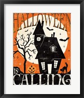 Framed 'Halloween is Calling III' border=