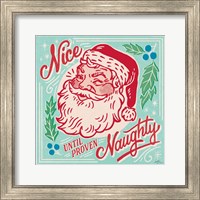 Framed 'Naughty and Nice II Bright' border=