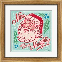 Framed 'Naughty and Nice II Bright' border=