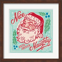 Framed Naughty and Nice II Bright