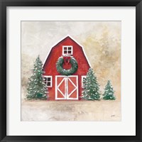 Framed December Barn