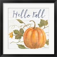 Framed 'Fall Splendor V Navy' border=