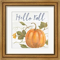 Framed 'Fall Splendor V Navy' border=