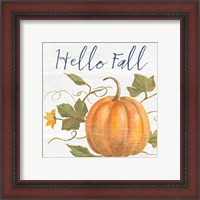 Framed 'Fall Splendor V Navy' border=