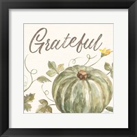 Framed 'Happy Harvest VII Grateful' border=