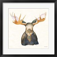 Framed Moose on Cream