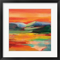 Flower Hill Sunset II Framed Print