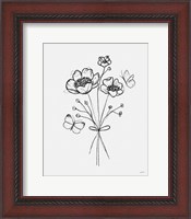 Framed 'Among Wildflowers IV' border=