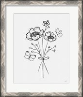 Framed 'Among Wildflowers IV' border=