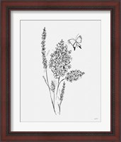 Framed 'Among Wildflowers I' border=