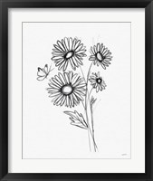 Framed 'Among Wildflowers III' border=