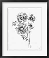 Framed 'Among Wildflowers III' border=