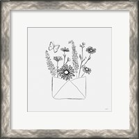 Framed 'Among Wildflowers V' border=