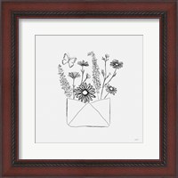 Framed 'Among Wildflowers V' border=