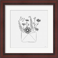 Framed 'Among Wildflowers V' border=