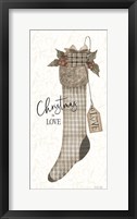 Christmas is Love Stocking Framed Print