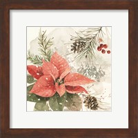 Framed 'Poinsettia Village II' border=