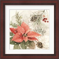 Framed 'Poinsettia Village II' border=