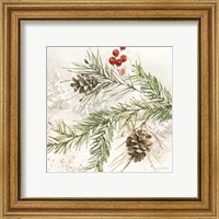 Framed 'Poinsettia Village V' border=