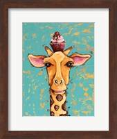 Framed Giraffe With Cherry on Top