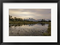 Framed Teton Schwabacher Sunset