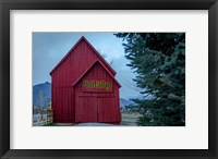 Framed Red Barn