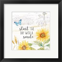 Framed 'Good Morning Sunshine IX-Smile' border=