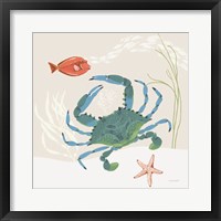 Free As the Ocean IV on Sand Framed Print