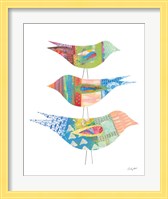 Framed 'Spring Birds I' border=