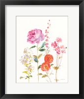 Picket Fence Flowers I Framed Print