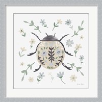 Framed 'Folk Beetle I Neutral' border=